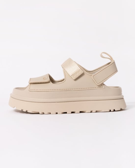 Platformsandalen met Verstelbare Band in Beige - Image 2
