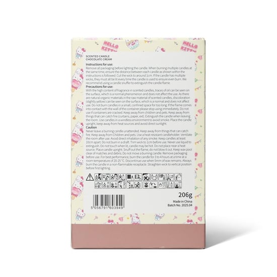 Hello Kitty Bakery Chocolate Cream Scented Candle 206g - Image 6