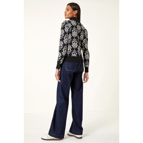 Floral Zip Front Jumper - Image 4
