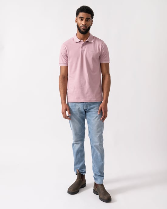 Passenger Slim-Fit Poloshirt in Roze - Image 3