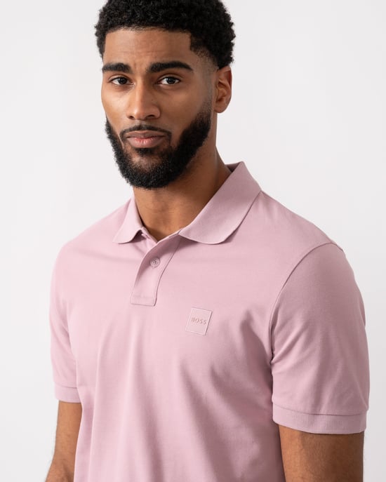 Passenger Slim-Fit Poloshirt in Roze - Image 4
