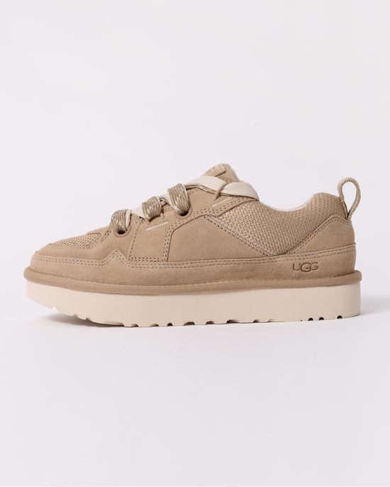 Dames Dubbele Kant Suède Sneakers in Beige - Image 2