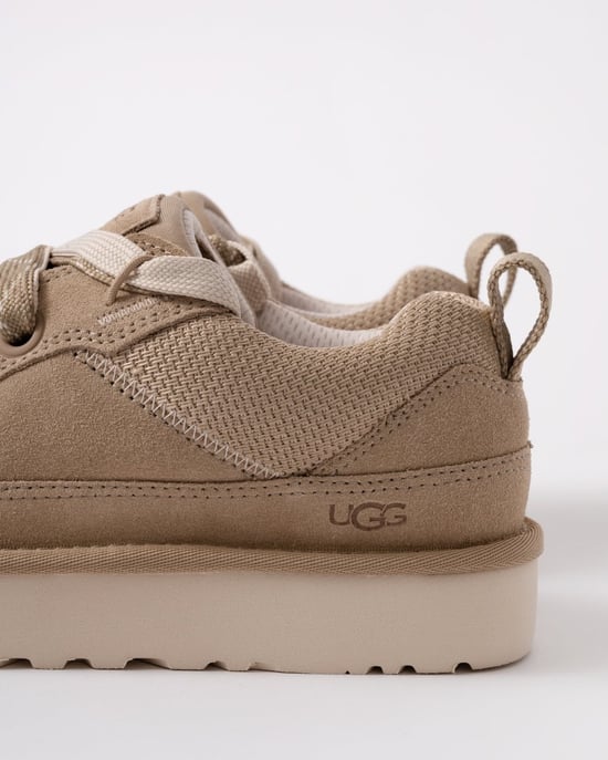 Dames Dubbele Kant Suède Sneakers in Beige - Image 3