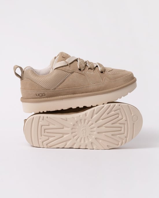Dames Dubbele Kant Suède Sneakers in Beige - Image 6