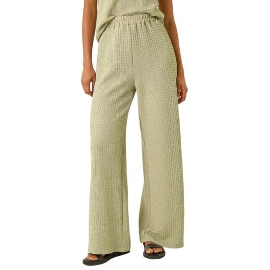 Textured Wide Leg Stretch Trouser - Image 1