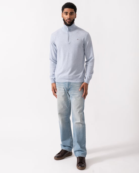 Half Zip Jumper in Light Blue - Image 3