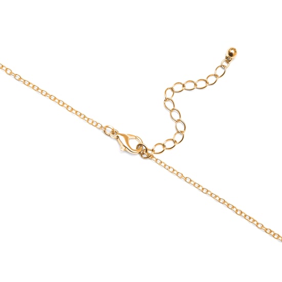 Gold Plated Aquamarine Charm Necklace - Image 2