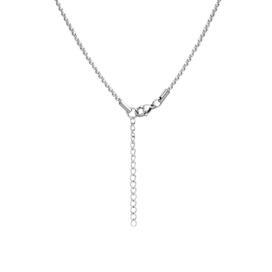 Stainless Steel Men's Black Rounded Dog Tag Pendant Necklace - Image 3