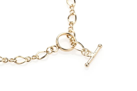 9ct Yellow Rolled Gold Figure Of 8 Link T- Bar Bracelet - Image 4