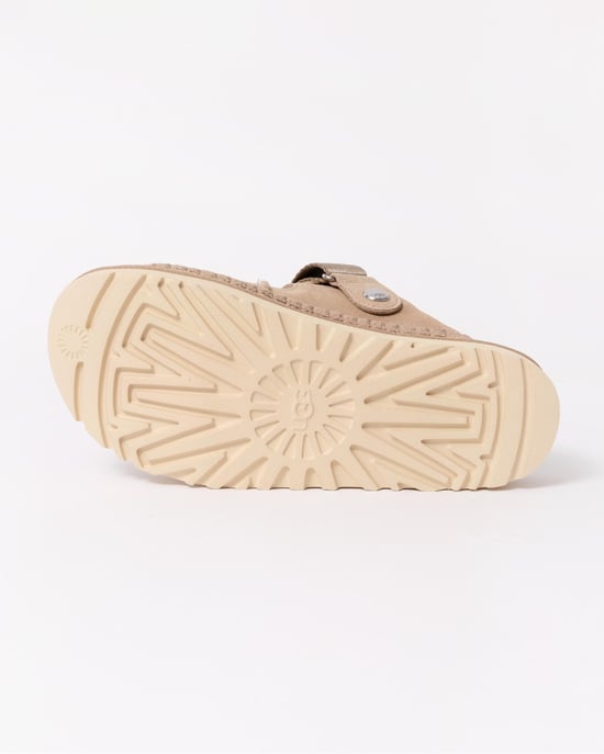 Womens Heel Strap Sliders in Tan - Image 4