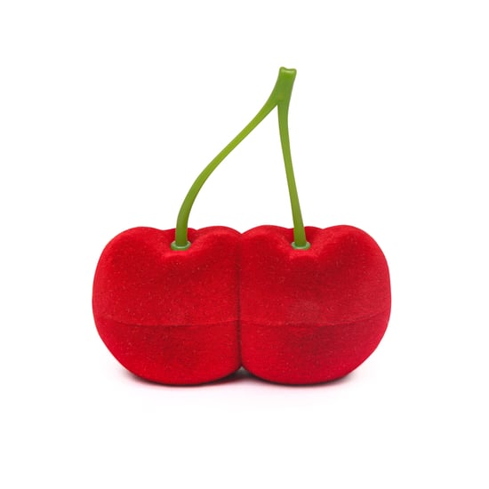Sterling Silver Pink Enamel Cherry Children's Stud Earrings - Image 4