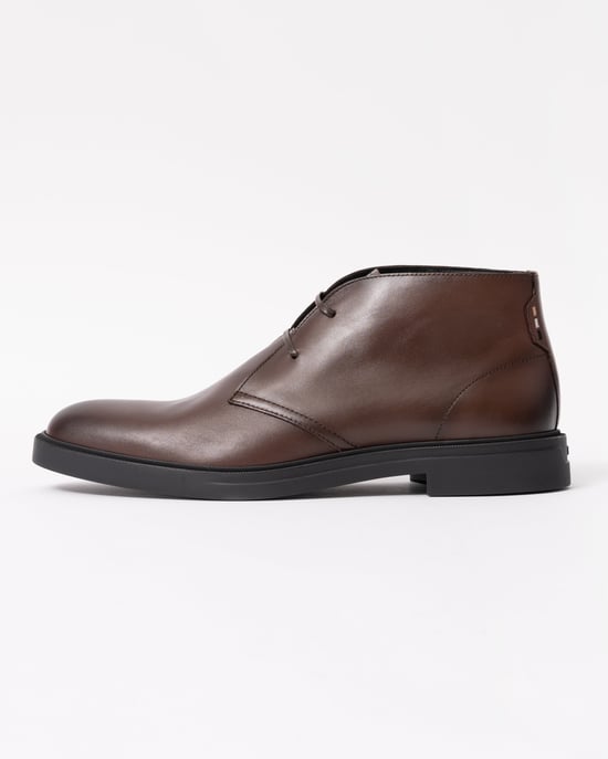 Desert Boots with Signature Stripe in Dark Brown - Image 2