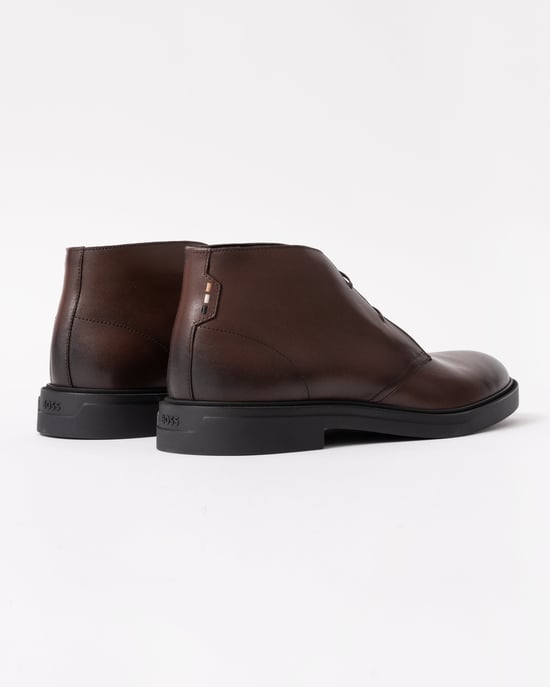 Desert Boots with Signature Stripe in Dark Brown - Image 3