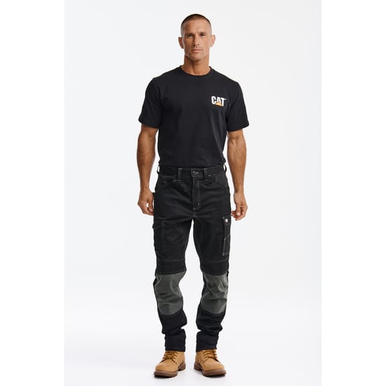 Caterpillar Essentiële Kniezak Stretch Holster Polyester Heren Zwarte Buitentrousers - Image 2