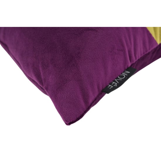 NOVÉE Velvet swirl pistache / aubergine | 30 x 50 cm | kussenhoes | polyester - Image 2