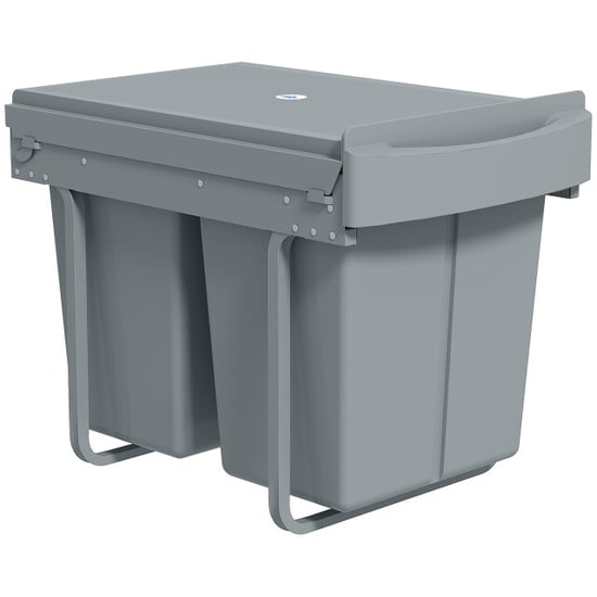 4goodz Uitschuifbare inbouwprullenbak 40 liter verdeeld in 2 x 20 l - - Image 1