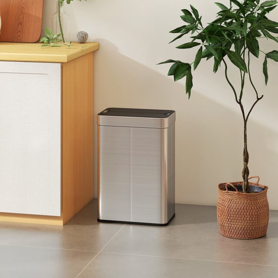 4goodz Sensorprullenbak met vlinder-deksel 55 l capaciteit kleurig rvs - Image 2