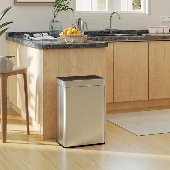 4goodz Sensorprullenbak met vlinder-deksel 55 l capaciteit kleurig rvs - Image 5