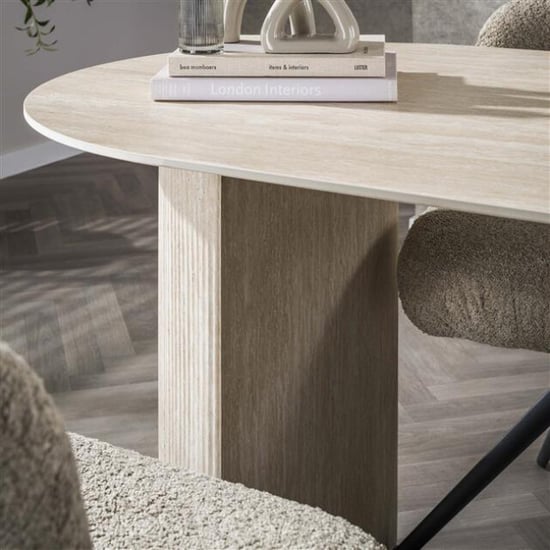Hoyz eetkamertafel 180 arch travertin look - Image 4