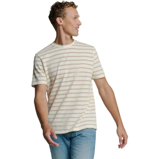 No Excess T-shirt crewneck jacquard stripes offwhite - Image 1