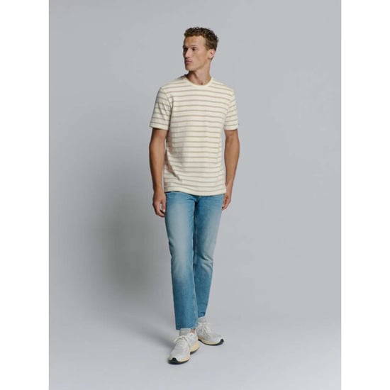 No Excess T-shirt crewneck jacquard stripes offwhite - Image 4