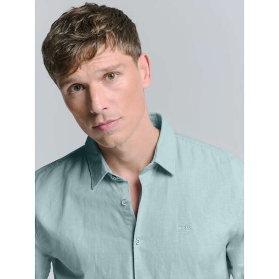 No Excess Shirt solid with linen ice - Image 4