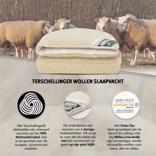 Terschellinger Wolweelde Terschellinger wollen split onderdeken |100% iws zuiver scheer wollen topper - Image 6