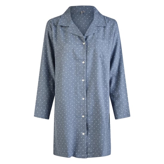 By Louise Dames pyjama nachthemd flanel met knoopjes gestipt - Image 1