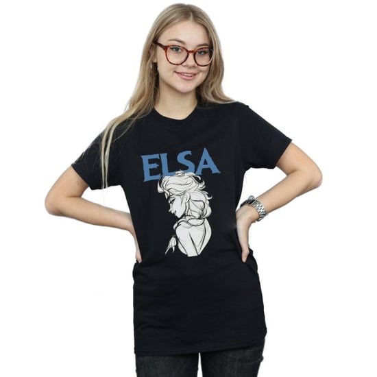 Li-cense Disney dames frozen elsa profiel schets katoenen vriendje t-shirt - Image 3