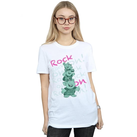 Li-cense Disney dames frozen trolls rock on cotton boyfriend t-shirt - Image 3