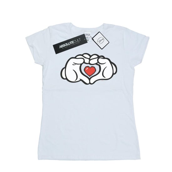 Li-cense Disney dames mickey mouse hart handen katoenen t-shirt - Image 1