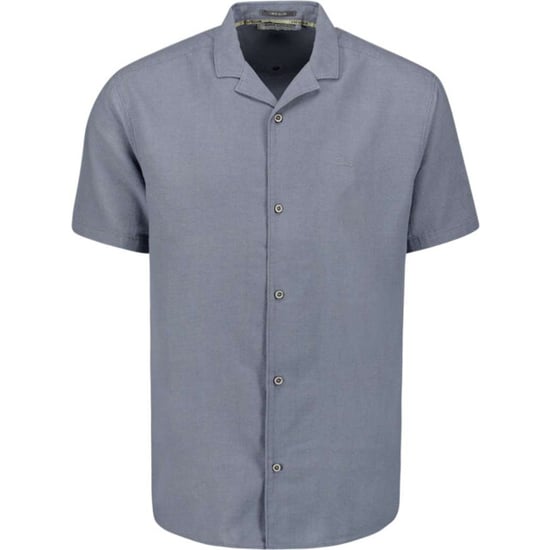 No Excess Shirt short sleeve revers collar so washed blue - Image 2