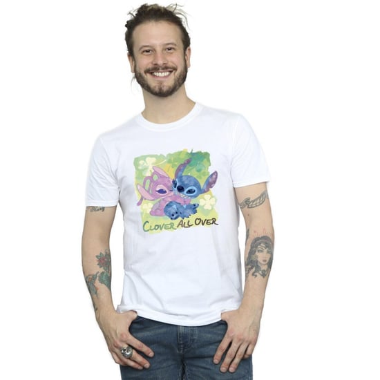 Li-cense Disney heren lilo and stitch st patrick´s day clover t-shirt - Image 3