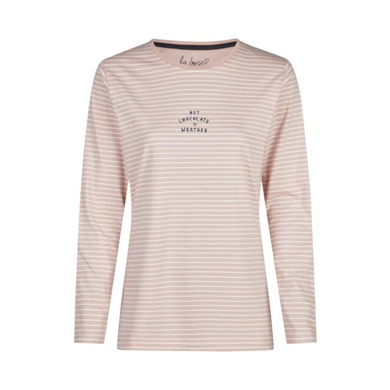 By Louise Dames pyjama set lang katoen roze/donkerblauw gestreept - Image 3
