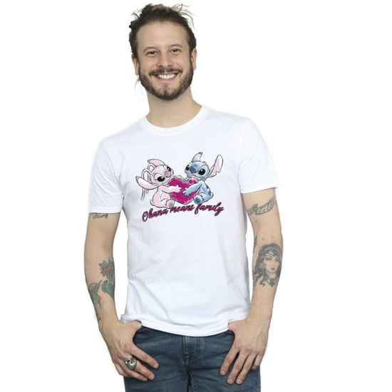 Li-cense Disney heren lilo en stitch ohana hart met engel t-shirt - Image 3