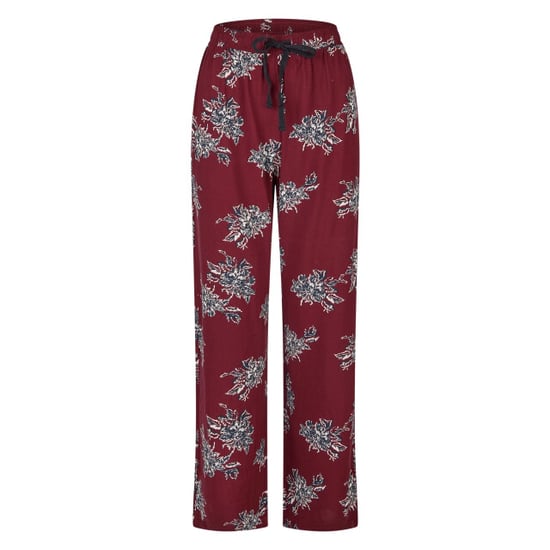 By Louise Dames pyjama set lang modal/bamboe viscose donkerblauw/bordeaux rood gebloemd - Image 3