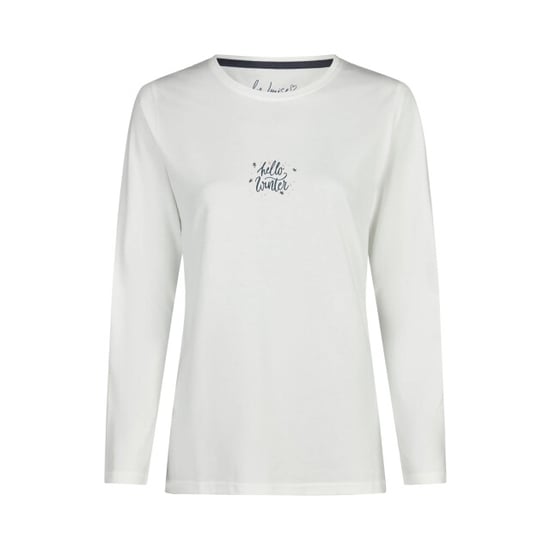 By Louise Dames pyjama set lang katoen donkerblauw/wit gestipt - Image 3