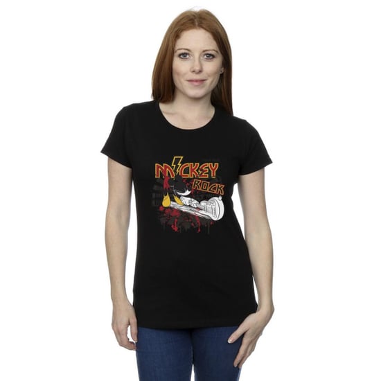 Li-cense Disney dames mickey mouse smash guitar rock katoenen t-shirt - Image 3