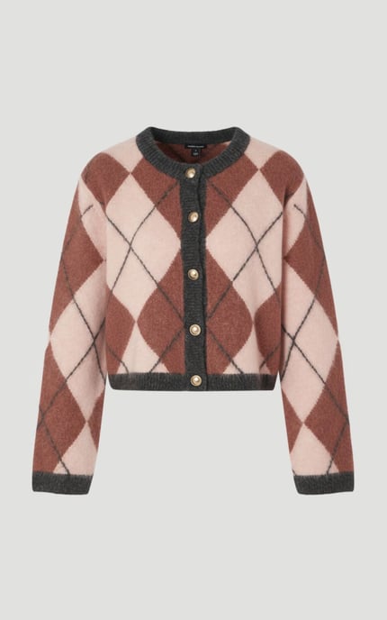 Premium Alpaca Wool Blend Fairisle Knitted Cardigan - Image 4