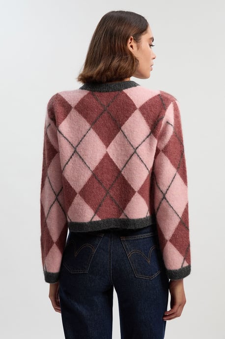 Premium Alpaca Wool Blend Fairisle Knitted Cardigan - Image 5