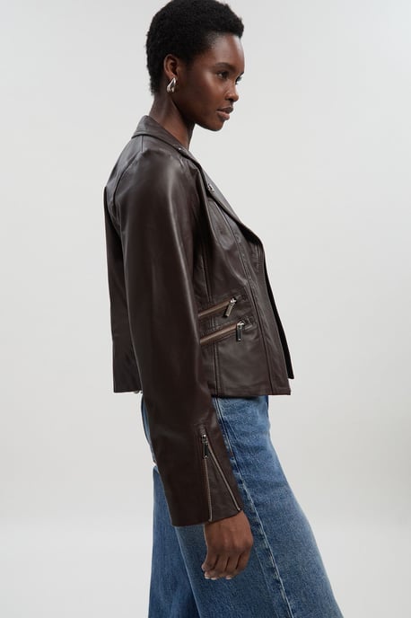 Leather Signature Biker Jacket - Image 1