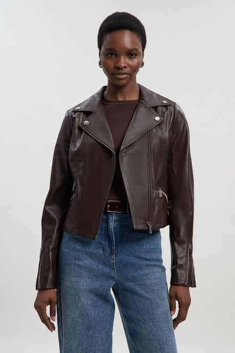 Leather Signature Biker Jacket - Image 2