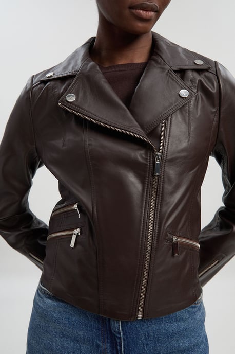 Leather Signature Biker Jacket - Image 3