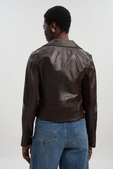 Leather Signature Biker Jacket - Image 4