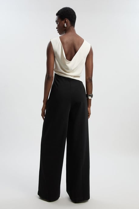 Soft Tailored Asymmetric Neck Wide Leg Jumpsuit - Image 5