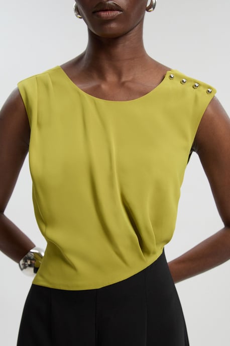 Soft Tailored Asymmetric Neck Wide Leg Jumpsuit - Image 3
