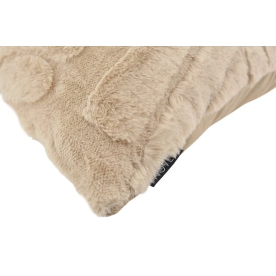 NOVÉE Furry leaves beige | 45 x 45 cm | kussenhoes | polyester - Image 2