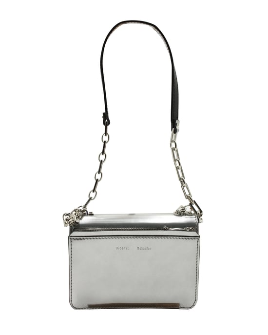 Proenza Schouler PS1 Mini Shoulder Bag in Silver Metallic Calfskin Leather - Image 3