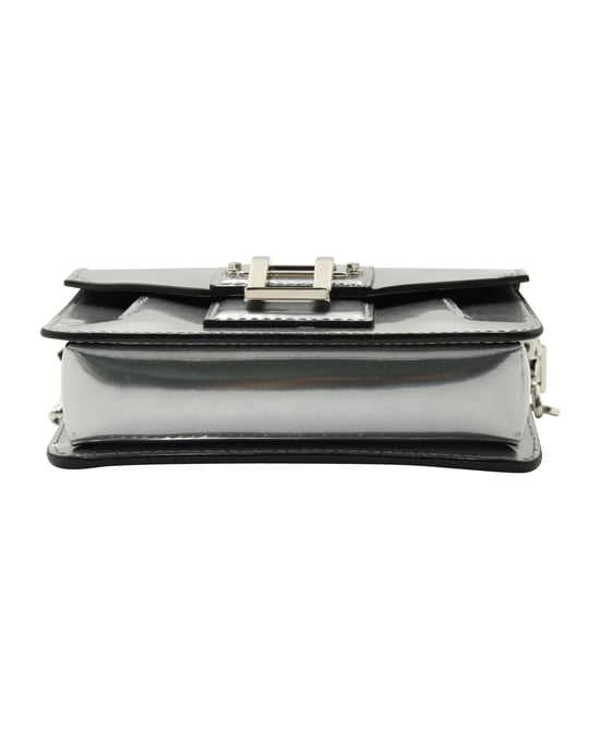 Proenza Schouler PS1 Mini Shoulder Bag in Silver Metallic Calfskin Leather - Image 4