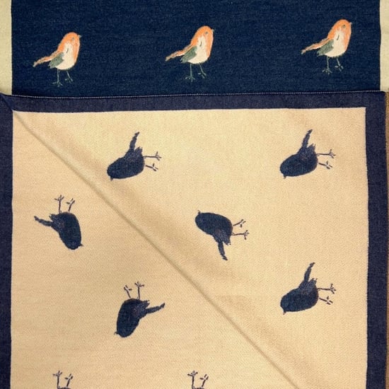 Robin Embroidered Reversible Scarf - Image 3